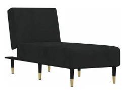 Chaise longue veludo preto