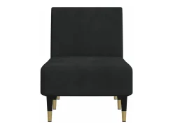 Chaise longue veludo preto