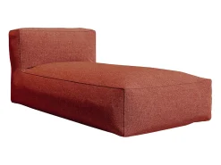 Chaise-longue de jardim em tecido cor terracota - NOUMARA de MYLIA