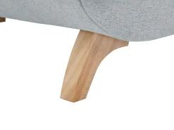 Chaise-longue direita convertível tecido cinza-claro com almofadas antracite PENELOPE