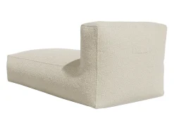 Chaise-longue em tecido bouclé de cor branco sujo NOUMARA