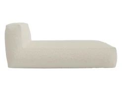 Chaise-longue em tecido bouclé de cor branco sujo NOUMARA
