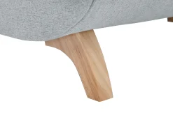 Chaise-longue esquerda convertível tecido cinza-claro com almofadas antracite PENELOPE