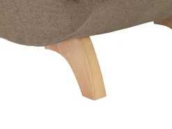 Chaise-longue esquerda convertível tecido castanho com almofadas cinza PENELOPE