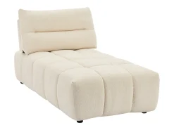 Chaise-longue função avança-recua em tecido texturizado bege APOLIU