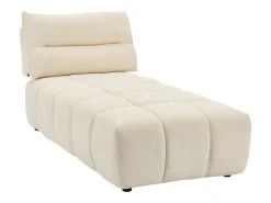 Chaise-longue função avança-recua em tecido texturizado bege APOLIU