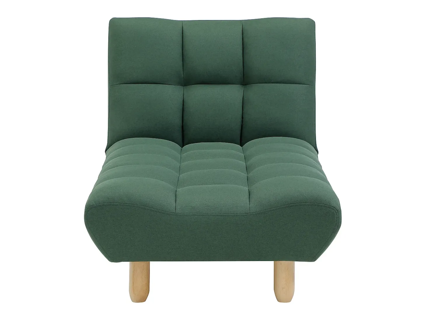Chaise-longue sofá-cama em tecido de cor verde ESTEBAN