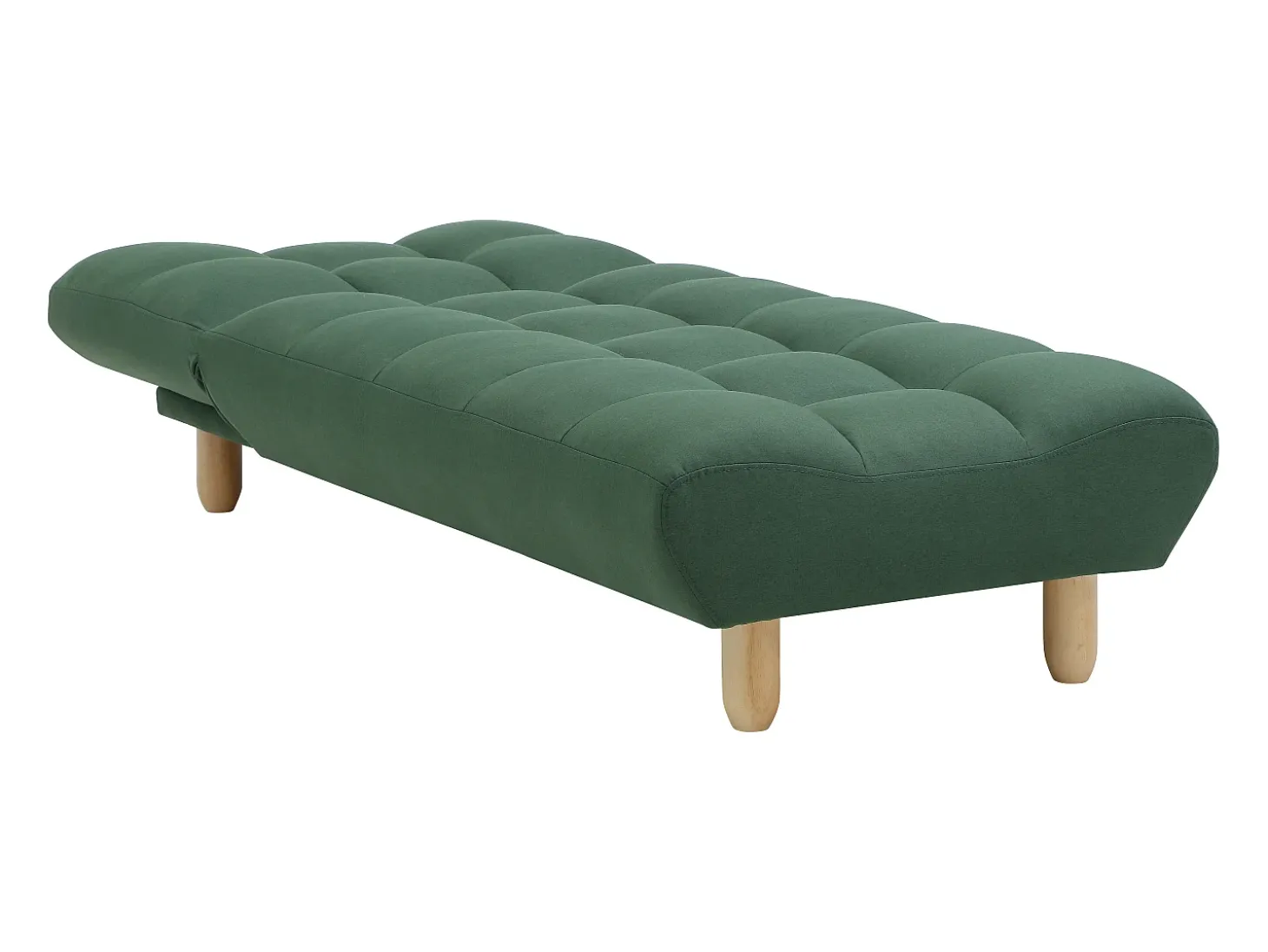 Chaise-longue sofá-cama em tecido de cor verde ESTEBAN