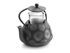 Chaleira de ferro fundido Bali 1,2L com filtro removível em aço inoxidável