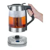 Chaleira elétrica Severin WK 3479 em aço inoxidável escovado com 5 programas de infusão pré-definidos e temperatura variável