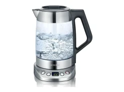 Chaleira elétrica Severin WK 3479 em aço inoxidável escovado com 5 programas de infusão pré-definidos e temperatura variável