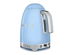 Chaleira sem fio Smeg 1,7L 2400W Azul Pastel com ajustes de temperatura LED e desligamento automático