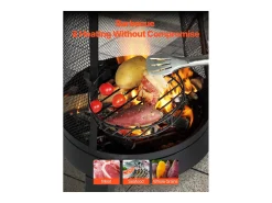 Chaminé Externa SucceBuy, de Ferro de 51 cm, com Grade e Tampa de Chaminé, para Reuniões no Jardim, Acampamentos e Festas ao ar Livre