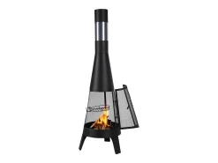 Chaminé Externa SucceBuy, de Ferro de 51 cm, com Grade e Tampa de Chaminé, para Reuniões no Jardim, Acampamentos e Festas ao ar Livre