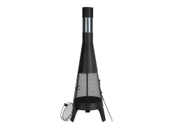 Chaminé Externa SucceBuy, de Ferro de 51 cm, com Grade e Tampa de Chaminé, para Reuniões no Jardim, Acampamentos e Festas ao ar Livre
