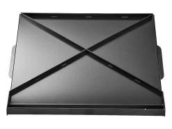Chapa de Grelhar, SucceBuy Placa de Cozinha de Aço ao Carbono, 50.2 x 37 cm, Utensílio de Cozinha Portátil a Gás para Churrasco, Ideal para Campismo, Preta