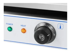 Chapa elétrica profissional em aço inoxidável para uso em restaurantes 1 queimador 55 x 40 cm (3000 watts 550 x 400 mm lisa) 14_0004070
