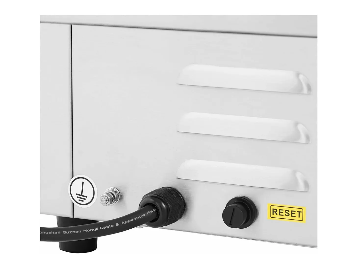 Chapa elétrica profissional em aço inoxidável para uso em restaurantes 1 queimador 55 x 40 cm (3000 watts 550 x 400 mm lisa) 14_0004070