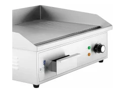 Chapa elétrica profissional com placa de cozimento e grelha de 3000 watts (548 x 350 mm placa de ferro lisa e ranhurada) 14_0004059
