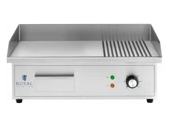 Chapa elétrica profissional com placa de cozimento e grelha de 3000 watts (548 x 350 mm placa de ferro lisa e ranhurada) 14_0004059