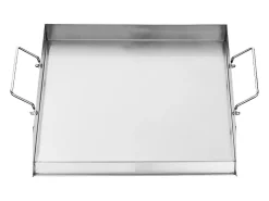 Chapa para Grelhar, SucceBuy Chapa para Churrasco em Aço Inoxidável, Superfície Plana 448 × 370 mm