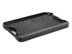 Chapa para Grelhar, SucceBuy Chapa de Ferro Fundido Reversível, Pré-Temperada, 185 × 342 mm