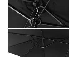 Chapéu-de-chuva duplo 2,7x4,6m LINAI preto