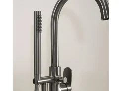 Charme II coluna mecânica de chão para ilha de banheira cinza metálico Essebagno