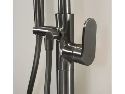 Charme II coluna mecânica de chão para ilha de banheira cinza metálico Essebagno