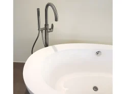 Charme II coluna mecânica de chão para ilha de banheira cinza metálico Essebagno