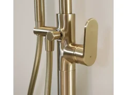 Charme II coluna mecânica de chão para ilha de banheira ouro escovado Essebagno