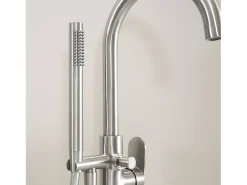 Charme II coluna mecânica de chão para ilha de banheira Acabamento tipo inox Essebagno