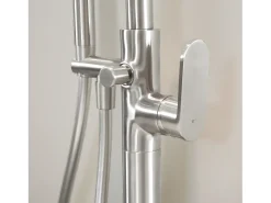 Charme II coluna mecânica de chão para ilha de banheira Acabamento tipo inox Essebagno