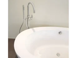 Charme II coluna mecânica de chão para ilha de banheira Acabamento tipo inox Essebagno