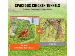 Chicken Coop Run, Túneis para Galinhas SucceBuy 600 × 400 × 61.5 cm, Túnel Portátil para Galinhas de Exterior