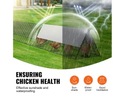 Chicken Coop Run, Túneis para Galinhas SucceBuy 600 × 400 × 61.5 cm, Túnel Portátil para Galinhas de Exterior