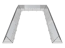 Chicken Coop Run, Túneis para Galinhas SucceBuy 600 × 400 × 61.5 cm, Túnel Portátil para Galinhas de Exterior