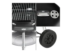 Churrasqueira a Carvão Compacta Weber 57cm com Carrinho - Preto