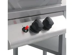 Churrasqueira a gás com prateleira de 3 camadas, ideal para festas ao ar livre
