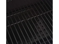Churrasqueira defumadora a carvão com prateleira inferior preta
