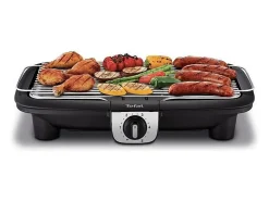 Churrasqueira elétrica Tefal EasyGrill XXL com suporte, Grande superfície, Termóstato ajustável
