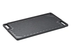 Churrasqueira Placa SucceBuy, 25 x 42 cm, Grade de Cozedura Reversível em Ferro Fundido para Churrasqueira