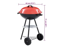 Churrasqueira XXL a carvão com rodas 44 cm