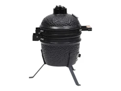 Churrasqueira/defumador Kamado 2-em-1 cerâmica 56 cm preto