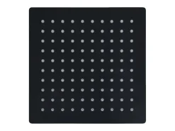Chuveiro de teto com ducha higiênica acessório para banheiro aço inoxidável quadrado 20 x 20 cm preto 02_0002077