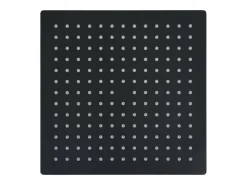 Chuveiro de teto com ducha higiênica acessório para banheiro aço inoxidável quadrado 25 x 25 cm preto 02_0002078