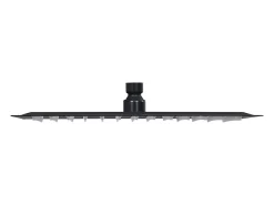 Chuveiro de teto com ducha higiênica acessório para banheiro aço inoxidável quadrado 25 x 25 cm preto 02_0002078