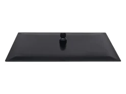 Chuveiro de teto com ducha higiênica acessório para banheiro aço inoxidável retangular 40 x 30 cm preto 02_0002083