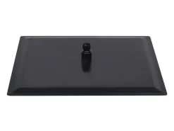 Chuveiro de teto com ducha higiênica acessório para banheiro aço inoxidável quadrado 50 x 50 cm preto 02_0002081