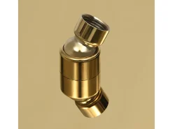 Chuveiro de teto em aço inoxidável 25 x 25 cm quadrado acabamento dourado 02_0002091
